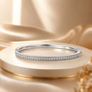 925 Silver & Platinum Pavé Setting CZ Bracelets, Size 17.0 mm for Women-1