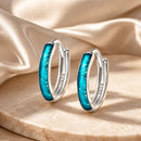 925 Sterling Silver Enamel Oxidized Silver Earrings-1