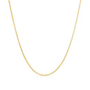 14k Yellow Gold Diamond Cut Round Wheat Chain 0.6mm-2