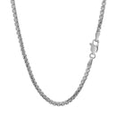 14k White Gold Solid Round Box Chain (2.50 mm)-3