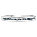 0.20 Carat Genuine Blue Diamond .925 Sterling Silver Ring-3