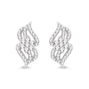 0.68 Carat Genuine White Diamond 14K White Gold Earrings (G-H Color, SI1-SI2 Clarity)-4