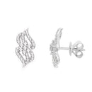 0.68 Carat Genuine White Diamond 14K White Gold Earrings (G-H Color, SI1-SI2 Clarity)-5
