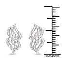 0.68 Carat Genuine White Diamond 14K White Gold Earrings (G-H Color, SI1-SI2 Clarity)-6