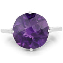 5.60 Carat Genuine Amethyst .925 Sterling Silver Ring-3