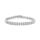 .925 Sterling Silver 1/10 Cttw Diamond 7.25" Link Bracelet (I-J Color, I2-I3 Clarity)-5