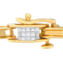 14K Yellow Gold Princess Cut Diamond Chain Link Bracelet (1.00 cttw, H-I Color, SI1-SI2 Clarity)-3
