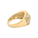 14K Yellow Gold 1.00 Cttw Diamond Cocktall Cluster 5 Stone Ring (H-I Color, SI1-I1 Clarity) - Ring Size 7-7