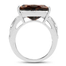 6.91 Carat Genuine Smoky Quartz .925 Sterling Silver Ring-2