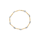 10k Two-Tone Gold 1/3 Cttw Diamond Pave Set Heart S-Link 7.25" Bracelet (I-J Color, I2-I3 Clarity)-3