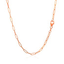 14K Rose Gold Delicate Paperclip Chain (2.1mm)-3