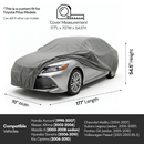 Toyota Prius Car Cover - 177"L x 70"W x 54.5"H - Charcoal Grey-2
