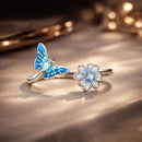 925 Sterling Silver Opal Nanometer Stone Plated Platinum Ring-2