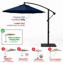 11ft Cantilever Hanging Umbrella 8 Rib Replacement Canopy Navy Olefin-5