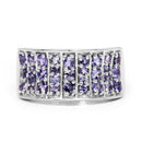 1.23 Carat Genuine Tanzanite .925 Sterling Silver Ring-3
