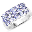 2.55 Carat Genuine Tanzanite .925 Sterling Silver Ring-1