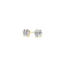 1 cttw Certified IGI Lab Grown Round Diamond Stud Earrings 14k Yellow Gold (G/VS2)-3