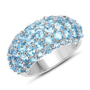 4.11 Carat Genuine Blue Topaz .925 Sterling Silver Ring-1