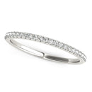 14k White Gold Diamond Wedding Band in Pave Setting (1/8 cttw)-1