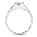 0.48 Carat Genuine White Diamond 18K White Gold Ring-2