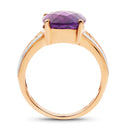 14K Rose Gold Plated 7.57 Carat Genuine Amethyst .925 Sterling Silver Ring-2