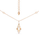 14K Yellow Gold 1/4 Cttw Diamond Double Triangle Geometric 18" Pendant Necklace (G-H Color, SI1-SI2 Clarity)-1