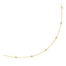 14k Yellow Gold Station Necklace with Round Diamonds-3