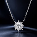 925 Sterling Silver 0.5 Carat Moissanite Necklace in White Gold Plating for Women-1