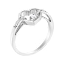 14K White Gold 1/8 Cttw Channel Set Round-Cut Diamond Heart Ring (H-I Color, SI2-I1 Clarity)-4