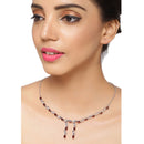 7.65 Carat Genuine Garnet .925 Sterling Silver Necklace-3