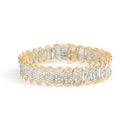 10k Yellow Gold 5.00 Cttw Diamond Oval Banded Link Bracelet (I-J Color, I1-I2 Clarity) - 7" Inches-1