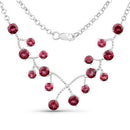 6.00 Carat Genuine Rhodolite Garnet .925 Sterling Silver Necklace-1