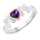 0.43 Carat Genuine Amethyst .925 Sterling Silver Ring-1