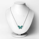 2.80 Carat Genuine Emerald and White Zircon .925 Sterling Silver Pendant-2