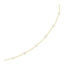 14k Yellow Gold Necklace with White Pearls-1