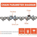 Hipa 28 Inch Full Skip Chain 3/8 Picth .063 Gauge 91 DL For Stihl MS660 MS661 MS461 MS460 MS440 MS391 MS390 Magnum 038 044 046 Chainsaw-7