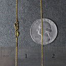 14k Yellow Gold Diamond Cut Cable Link Chain 0.8mm-6