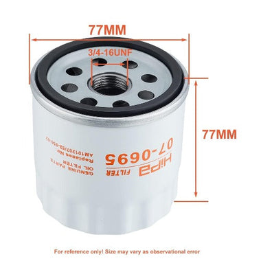 Hipa 07-0695 Oil Filter for Briggs Stratton Toro Engine Kohler 52 050 02 52-050-02-S 25-050-34-S 52-050-02-S1 CH11-CH15 CV11-CV22 M18-M20 MV16-MV20 - 0