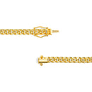 Semi-Solid 14K Yellow Gold 4.5mm Miami Cuban Chain Necklace - Unisex Chain - 22 Inches-2