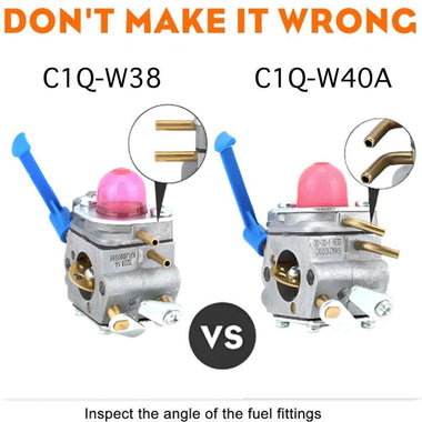 C1Q-W38 Carburetor Kit For Husqvarna 28cc 128L 128LD 128LDX 128RJ 125L 125R 125LDX Weed Trimmer Replace 545081848 545081850 With Adjusting Tool - 0