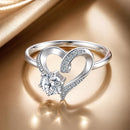 925 Sterling Silver Moissanite Heart-Shaped Ring Size 7 for Women-1