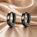 925 Sterling Silver & Plated Black Gold Earrings-1