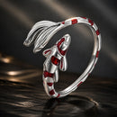 925 Sterling Silver Enamel Process 1.8mm CZ Ring for Women-1