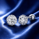925 Sterling Silver 3mm Moissanite Earrings for Women-1