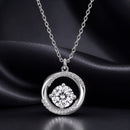 925 Sterling Silver Moissanite Necklace 40+5cm with CZ for Women-1