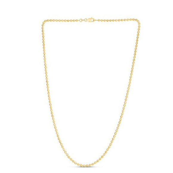 Moon Cut Bead Chain in 14k Yellow Gold (2.50 mm)