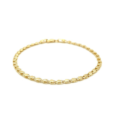 2.9mm 14k Yellow Gold Heart Bracelet - 0