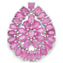8.10 Carat Genuine Ruby .925 Sterling Silver Ring-4