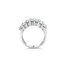 .925 Sterling Silver 1.0 Cttw Baguette Cut Diamond Vertical Channel Fluted Multi-Row Unisex Fashion Wedding Ring (H-I Color, I1-I2 Clarity) - Size 6-3/4-5