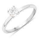 0.40 Carat Genuine White Diamond 14K White Gold Ring-1